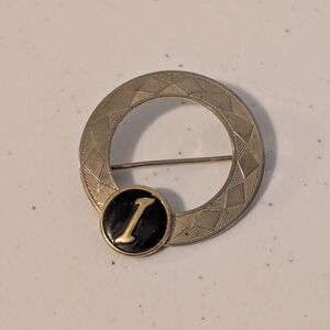 Vintage 'I' Brooch